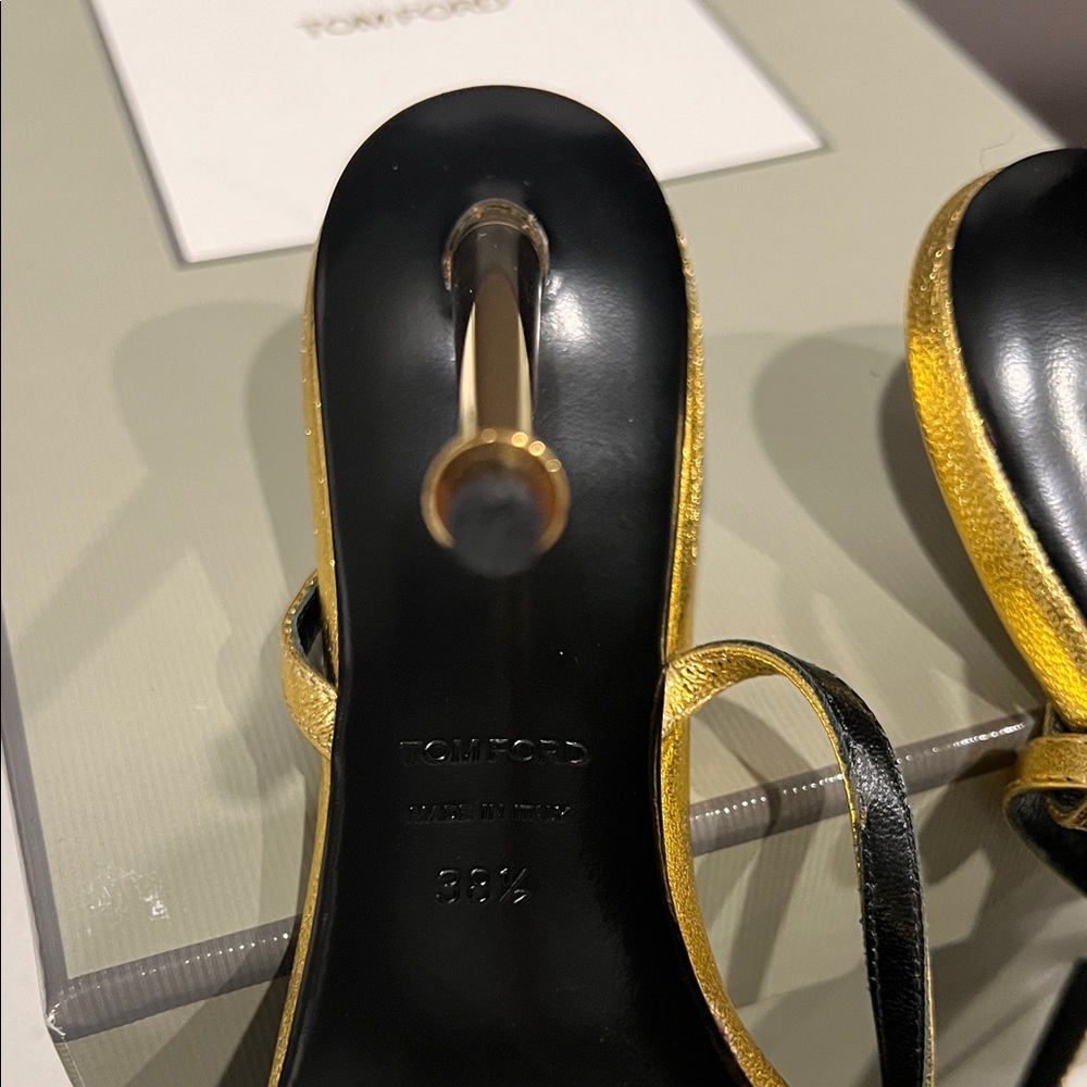 Tom Ford Metallic Gold Heels - Picture 5 of 8